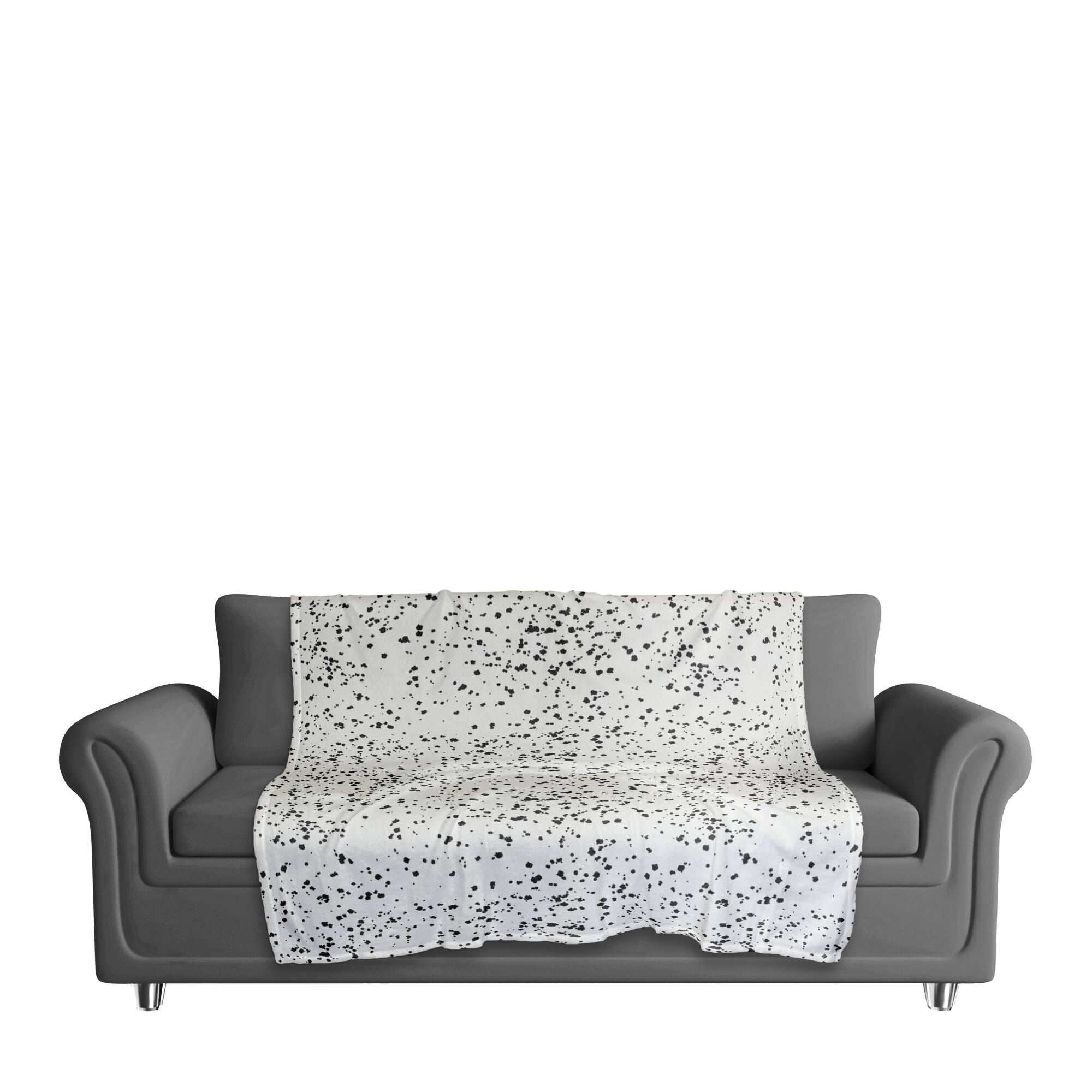 Monochromatic Dot Pattern 50" x 60" Coral Fleece Blanket